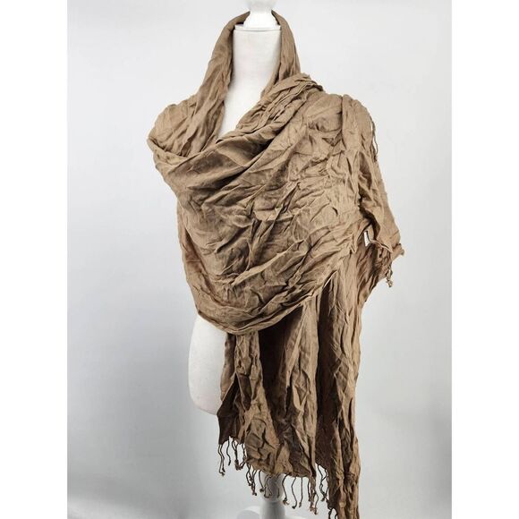 Pashmina Scarf Wrap Shawl Bundle of 5 Red, Black, Cream, Silver, Tan Fringe - Picture 2 of 13
